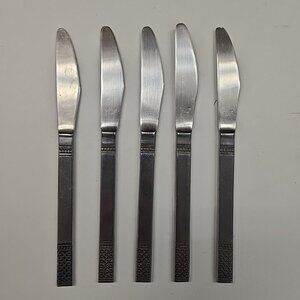 Vintage MSI Danika Set of 5 Knives Celtic Knot Japan Stainless Flatware
